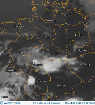 Abb. 3: Satellitenbild (Infrarot) vom 11.06.2018, 02.00 MESZ.<br />Quelle: http://www.wetteronline.de/