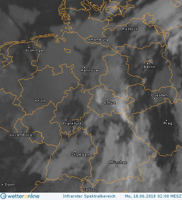 Abb. 3: Satellitenbild (Infrarot) vom 18.06.2018, 02.00 MESZ.<br />Quelle: http://www.wetteronline.de/