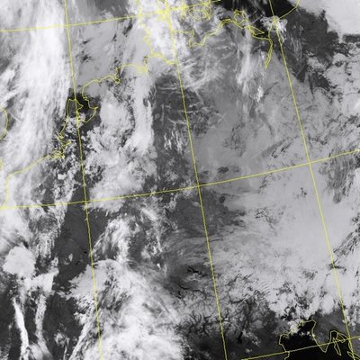 Abb. 2: Satellitenbild (Infrarot, Ausschnitt) von NPP vom 24.06.2018, 03.04 MESZ.<br />Quelle: http://www.sat.dundee.ac.uk/ - Dundee Satellite Receiving Station, Dundee University, Scotland .