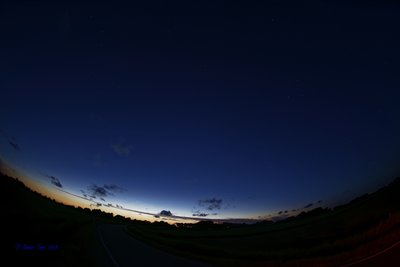 09.07.2018 00:05 Uhr MESZ Richtung Nord<br />180° Blickwinkel (16mm Fisheye)