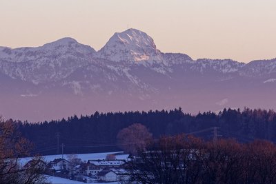 Wendelstein von Ebersberg aus Luftlinie ca. 47 km