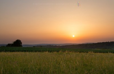 getrübter Himmel während des Sonnenunterganges