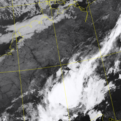 Satellitenbild (Infrarot) von NPP vom 02.07.2019, 03.11 MESZ.<br />Image courtesy to Dundee Satellite Receiving Station, Dundee University, Scotland.