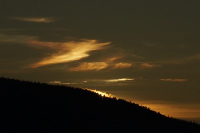 unmittelbar vor Sonnenaufgang