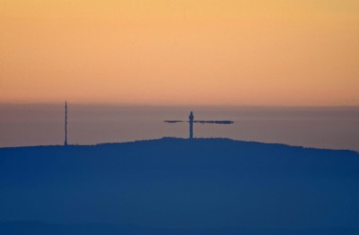 Luftspiegelung am Schneeberg im Fichtelgebirge