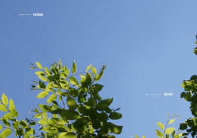 Venus und Mond um 14:58 MESZ