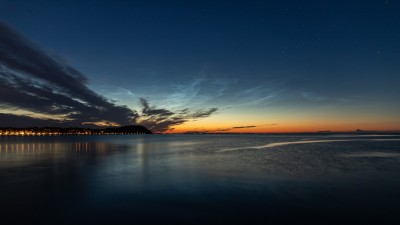 00:18 MESZ, Azimut 330° (Sichtbegrenzung durch Wolken) - 30°, Höhe 13°, Helligkeit 3<br />24mm, f/2,2 ISO 400, 4 Sek.