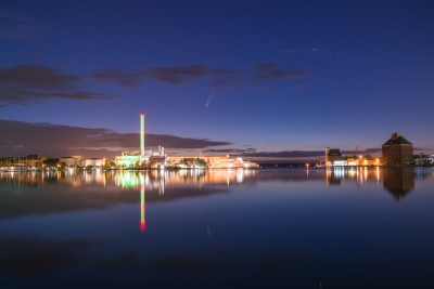 Über der Flensburger Förde / Hafen (12.07.2020 - 02:08)