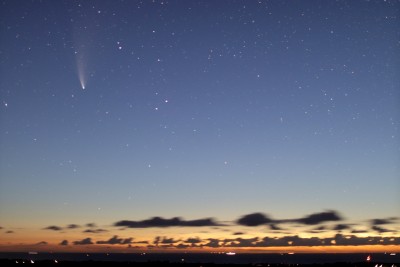 23:03 UTC &quot;Abschied von Neowise&quot;, mit NLC horizontnahen