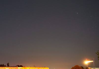 21:44 UT (Ausschnitt + verkleinert), rechts oben Capella