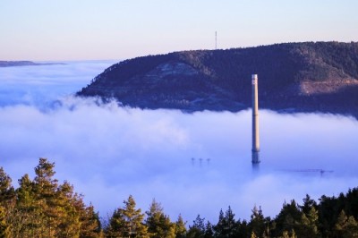 Blick zum Heizkraftwerk: