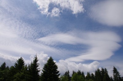 orographische Wolken im Osterzgebirge