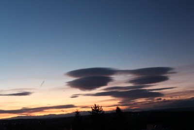 geographische Wolken über dem Osterzgebirge