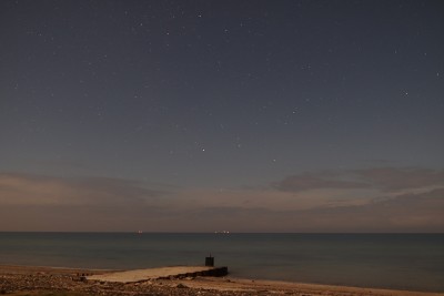 Kreis Plön, Hohenfelder Strand, gegen 23:23h MEZ: nix