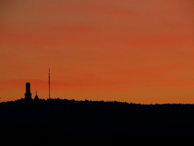 Abendrot über dem Großen Feldberg (Taunus), 10.06.2021