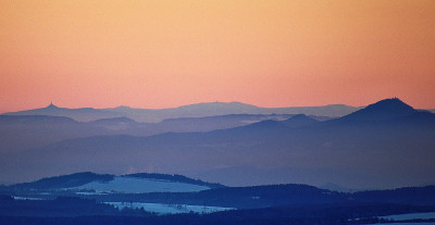 Jeschken-Schneegrubenbaude, Riesengebirge-Milleschauer, Böhmisches Mittelgebirge