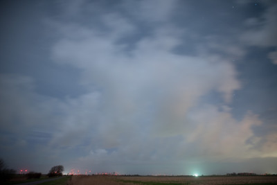 19:26 UT - grüne Beamer links am Horizont
