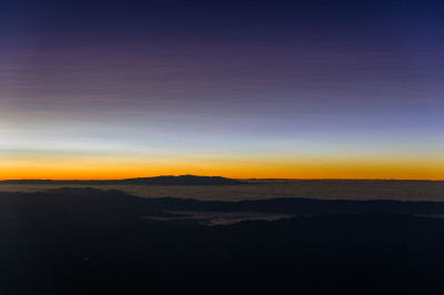 Sonnenaufgang nördlich von Santiago de Chile
