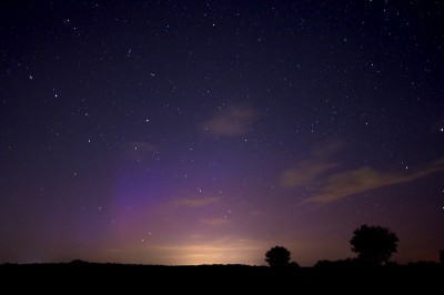 Stärker wurde es nicht. Bild von 23.21h MESZ.