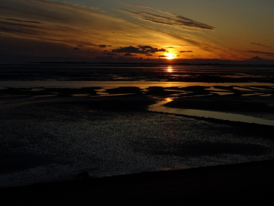 Sonnenuntergang über dem Wattenmeer, 30.05.2022, Utersum/Föhr