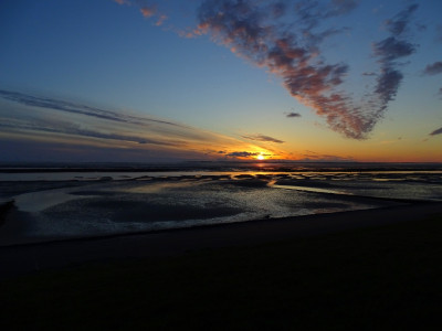 Sonnenuntergang über dem Wattenmeer, 30.05.2022, Utersum/Föhr