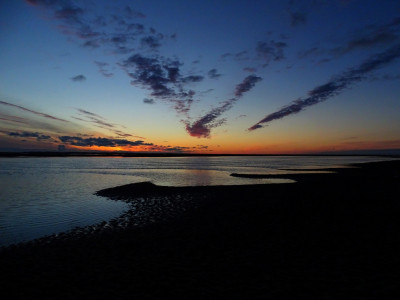 Sonnenuntergang über dem Wattenmeer, 30.05.2022, Utersum/Föhr