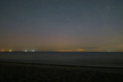 22:50 UTC fotogr. PL mit Perseid (?)