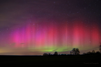 23.03.2023, 22:00 Uhr, Amt Neuhaus, östlicher Landkreis Lüneburg, fotografisch, auch visuell als breite helle Streifen.<br />Tokina 11-16, f/2,8, ISO 1600, 30 sec.