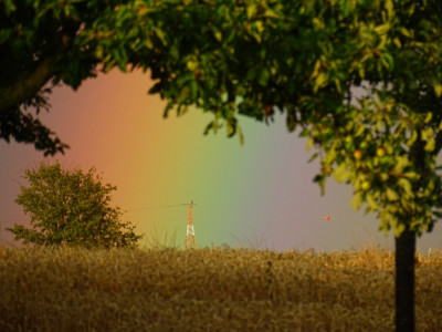 Regenbogen bei Oberursel, 21.07.2023, 20:10 MESZ