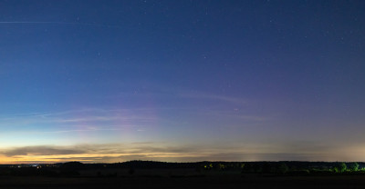 21:04:18 MESZ, Panorama aus zwei Aufnahmen.