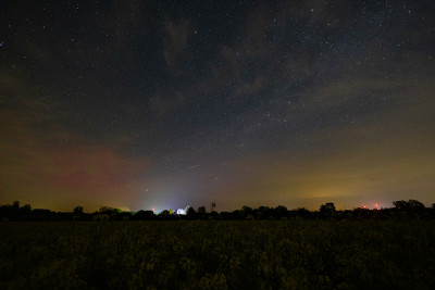 Uhrzeit: 01:04 Uhr UTC, Polarlicht nachweisbar