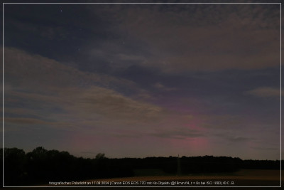 Canon EOS 77D + Kit-Objektiv @18mm f/4, ISO 1600, t = 8s, 23:09 Uhr, Dresden/Grumbach