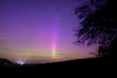 00:08h UTC deutlich visueller Strahl