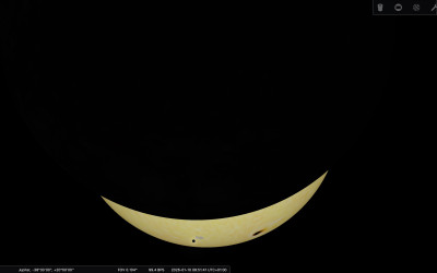 08:51 Callisto bereits rückläufig, Erde wird nicht bedeckt