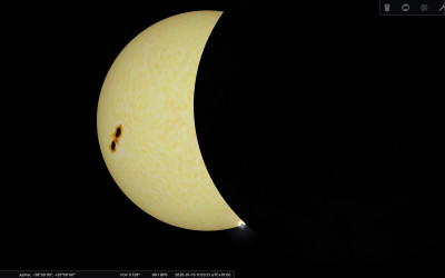 11:03 vor 2. Totalität und 2. Erdbedeckung