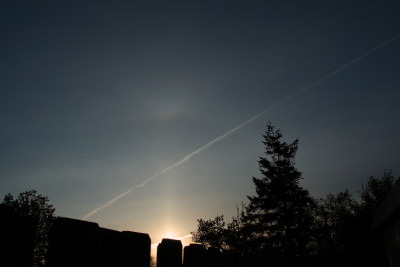 06:12 MESZ - obere Lichtsäule; oberer 22°-BB
