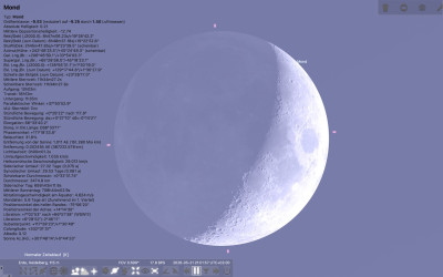 Darstellung in Stellarium