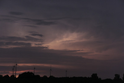 Wetterleuchten Übersicht, Blickrichtung Bremerhaven