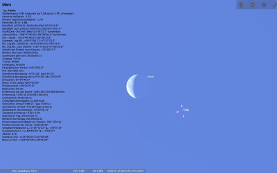 Mars und Mond um 09:55 MESZ (stellarium)