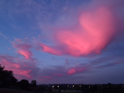 Abendrot in Heldenstein