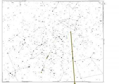 Plot der Bahn der Feuerkugel