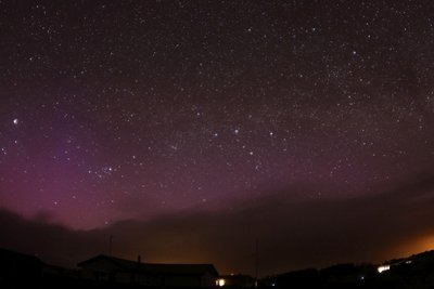 Zurück am Haus, der nächste Ausschlag der Norwegen Magnetometer Linie gibt wieder einen Strahl. Leider kamen danach die Wolken zurück.