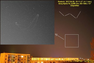 Reflex, Feuerwerksspur, Meteorspur ??? 23:11 UT, t 13&quot;