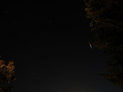 Flare von Iridium 22 am 11.06.2017 um 01:47:26 MESZ; Helligkeit etwa -6.5 mag. Aufgenommen in der Bonner Südstadt mit einer Sony DSC-HX400V, Belichtungszeit 30s bei Blende 2.8 und ISO 100, Brennweite 24mm (Kleinbild).