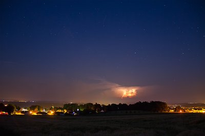 ca. 65 km entfernte Gewitterzelle | 24.06.17