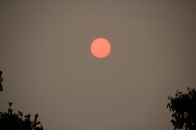 gegen 9:35 MESZ, Sonne 'merkwürdig&quot; orange